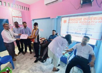 कपिलबस्तुको तौलिहवामा बैंकर्स क्लबद्वारा रक्तदान कार्यक्रम