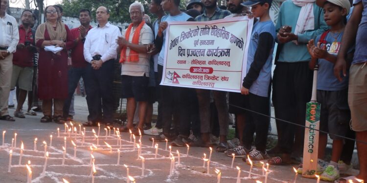 क्रिकेट टोलीको जितको कामना गर्दै दिप प्रज्जवल
