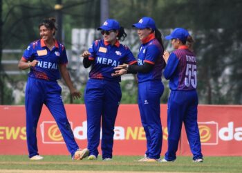 आज थाईल्यान्डसँग नेपालको महिला क्रिकेट टोलीले अभ्यास खेल खेल्दै