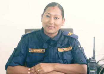 कपिलवस्तु प्रहरीको कमाण्ड सम्हाल्दै महिला प्रहरी निरिक्षक बोहरा