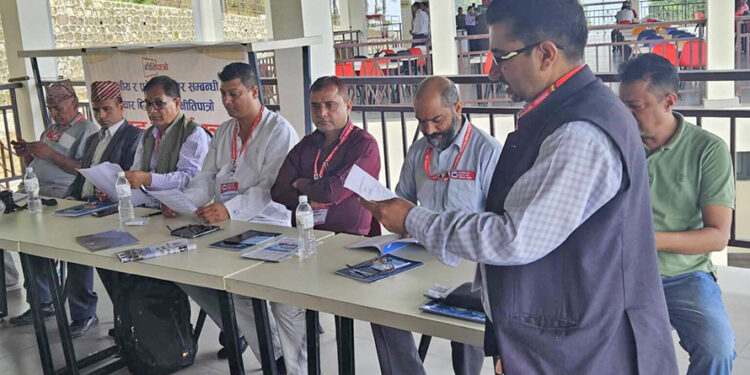 सकियो १३ बुँदे बसन्तपुर घोषणापत्र जारी गर्दै प्रादेशिक मिडिया सम्मेलन