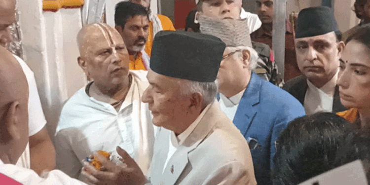 जानकी मन्दिरमा राष्ट्रपति पौडेलले गरे पूजाअर्चना
