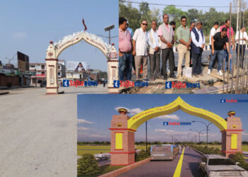महेन्द्र गेटको झल्को दिने स्वागतद्वारको निर्माण सुरु