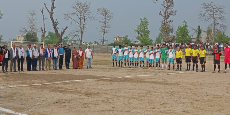 कपिलवस्तु तिलौराकोट गोल्डकप नक आउट राष्ट्यि फुटवल प्रतियोगिता शुरु