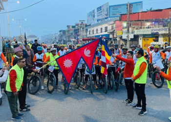 बौद्ध स्थलहरूबारे प्रवर्द्धन गर्न बुद्ध ज्ञान साइकल यात्रा