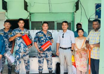 सशस्त्र प्रहरी बल बीओपी मर्यादपुरलाई विपद् उद्धार सामग्री हस्तान्तरण