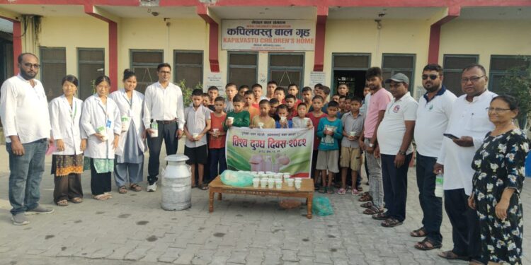 कपिलबस्तुमा दुग्धजन्य पदार्थ वितरण गरेर मनाइयो विश्व दुध दिवस