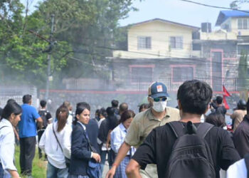 पोखरामा अश्रुग्यास र रबरका गोली प्रहार