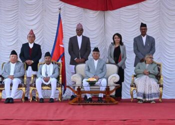 मन्त्रिपरिषद् विस्तार : चार मन्त्रीले राष्ट्रपतिसमक्ष लिनुभयो शपथ