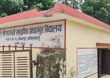 सरकारी विद्यालय व्यक्तिको जग्गामा