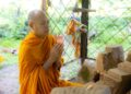 महासमय स्थलमा थाइल्याण्डका भिक्षुद्वारा पूजापाठ