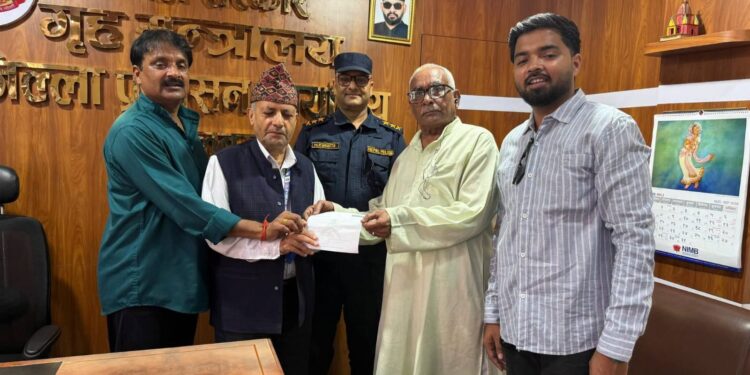 बाढीपीडितका लागि कसौधन परिवारद्वारा दुई लाख २१ हजार सहयोग