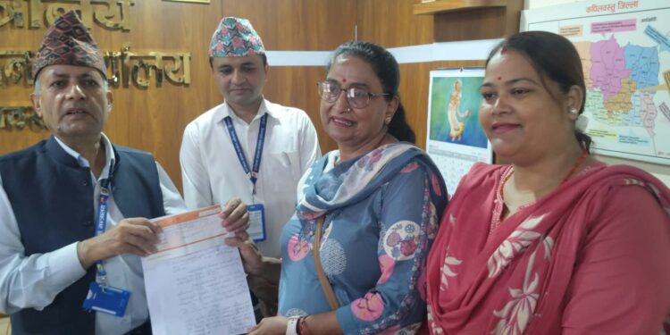 विपद् उद्धार कोषमा मिथुला उपाध्यायको ५५ हजार ५५५ सहयोग