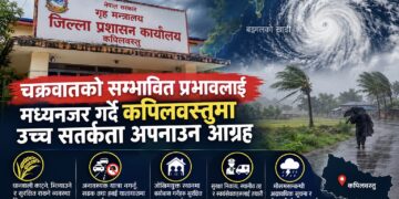 सम्भावित हावाहुरी र वर्षाबाट जोगिन कपिलवस्तु प्रशासनको अपिल
