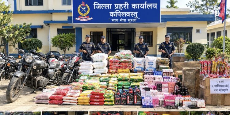 कपिलवस्तुमा भन्सार छलीका सामान बरामद, मोटरसाइकलसहित लाखौँको सामग्री नियन्त्रणमा
