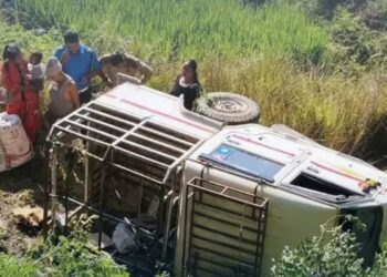 उदयपुरमा बोलेरो जिप दुर्घटना हुँदा १५ जना घाइते
